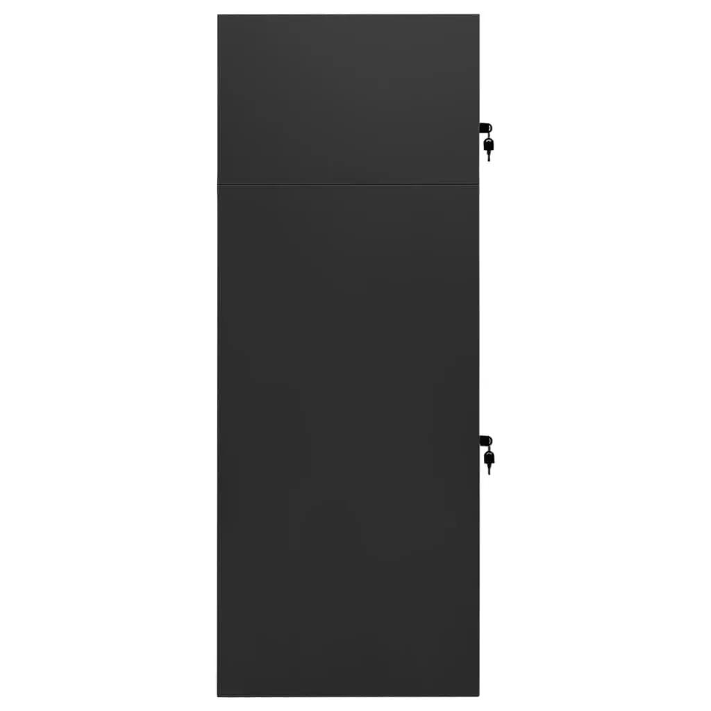 Gabinete para silla de montar VidaXL 53x53x140 cm acero antracita 3/3