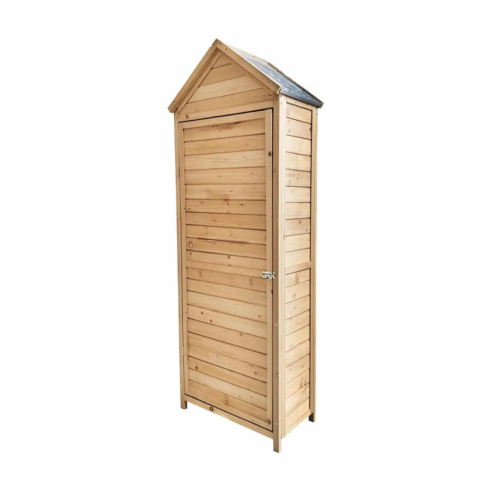 Armario Multiusos para Jardín Gardiun Candy 35x70x177 cm en Madera con Puerta Ab 3/4