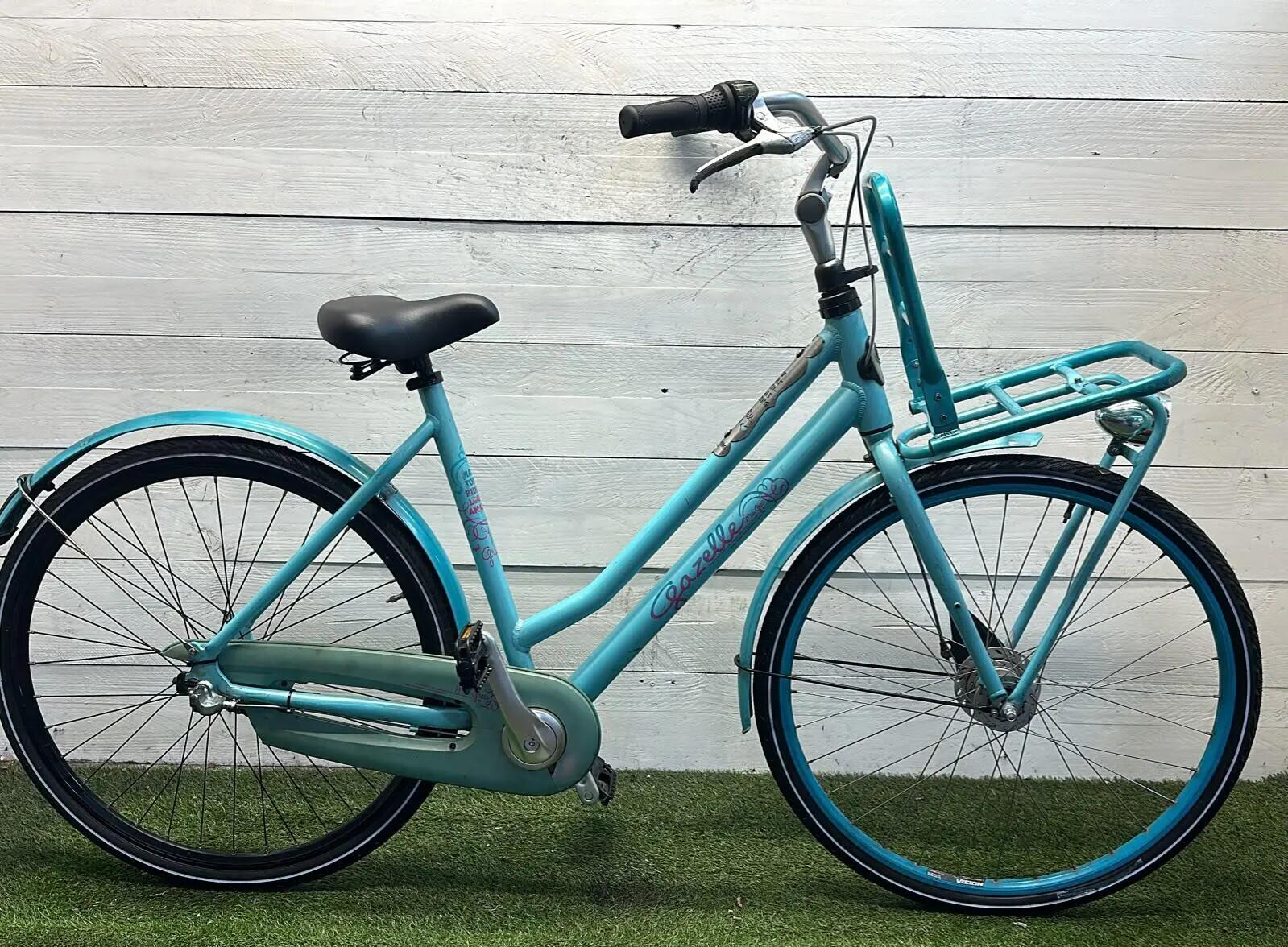 Gazelle transport stadsfiets bike, blauw 1/2