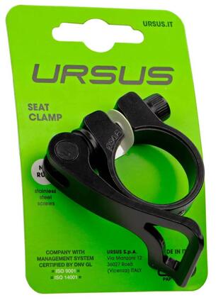 Collier de tige de selle Ursus 34,9 mm noir en 2 parties