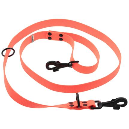 LAISSE CANIHUNT MADE IN FRANCE HEXA 150CM MULTIFONCTION ORANGE