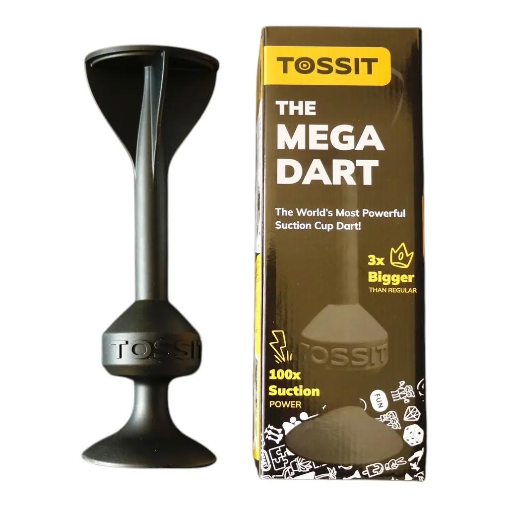 Darts Riesen-Saugnapf-Dartpfeil 100x Haftkraft Silikon Mega Dart schwarz 2/3