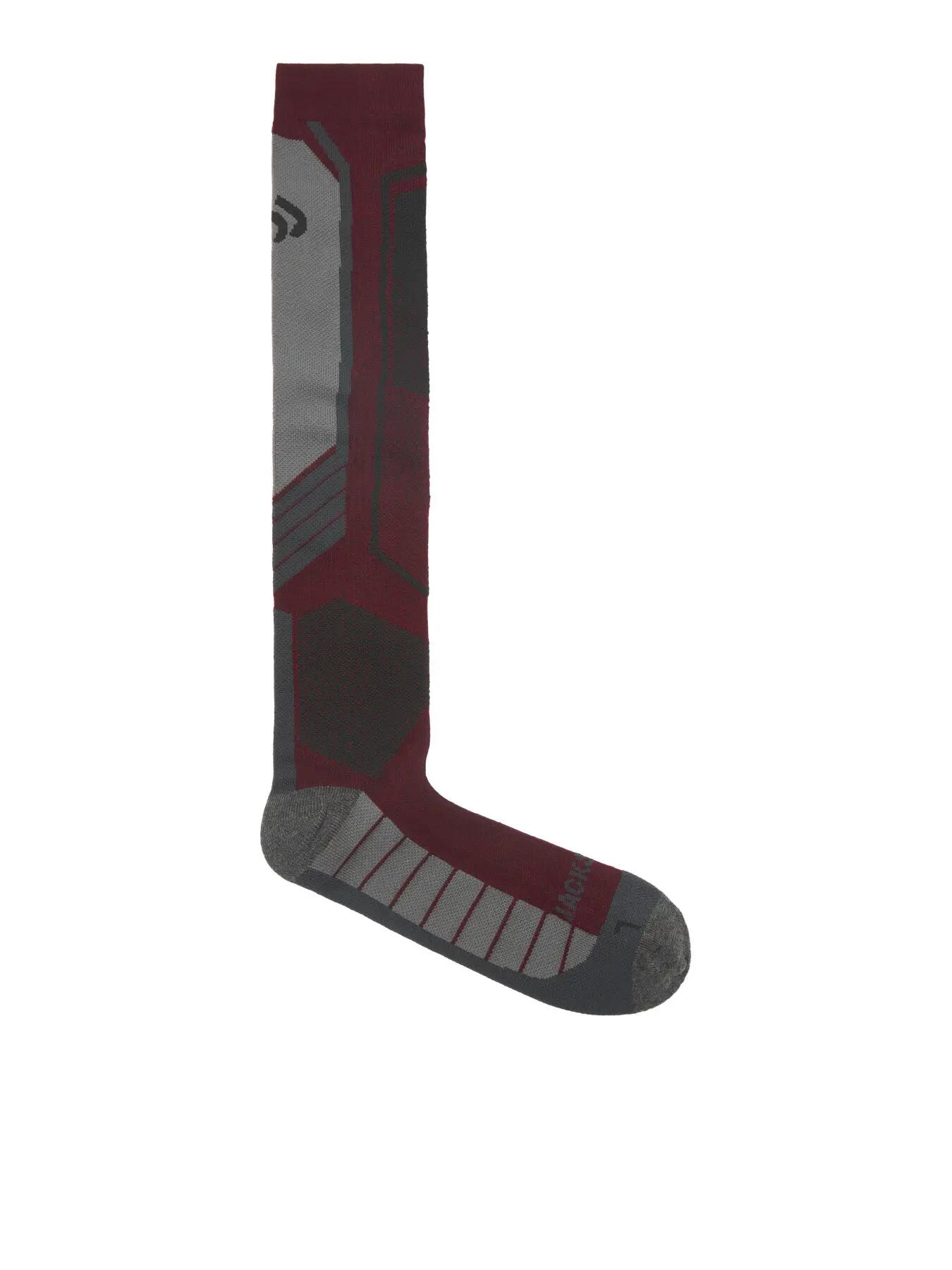 Homme Ski Chaussettes Techniques Mélange de Laine, Mi-bas P-50 Fudge 1/2