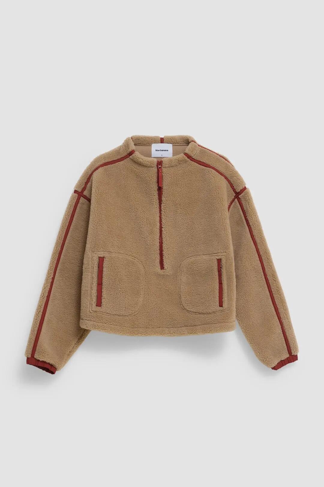 Abrigo Polar de Mujer Blue Banana Frost Camel 4/4