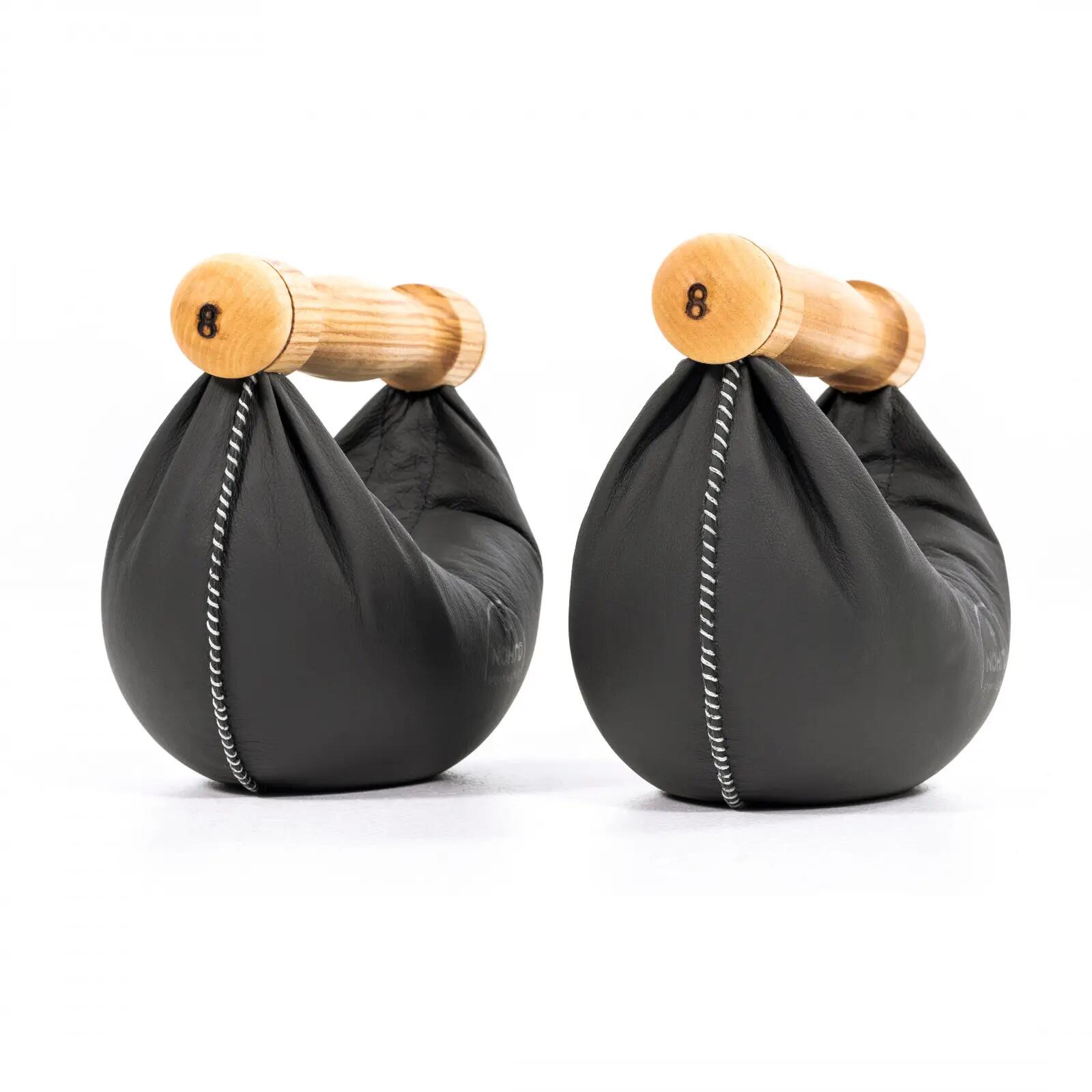 Dumbbells - Krachttraining - NOHRD Swing - 6 kg - Echt leer, zwart 3/3