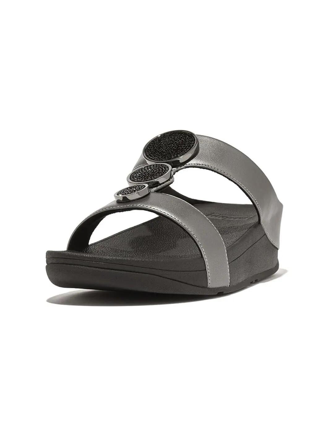 Sandalen für Frauen Fitflop Halo Perlenkreis Schwarz 3/7