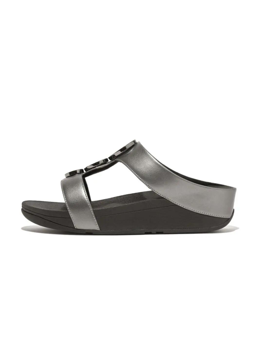 Sandalen für Frauen Fitflop Halo Perlenkreis Schwarz 2/7