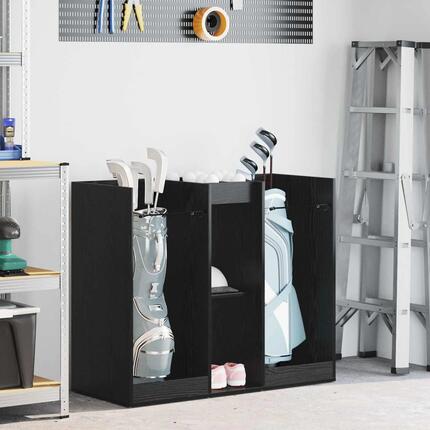 Meuble de rangement pour golf VidaXL chêne noir & cadre métal