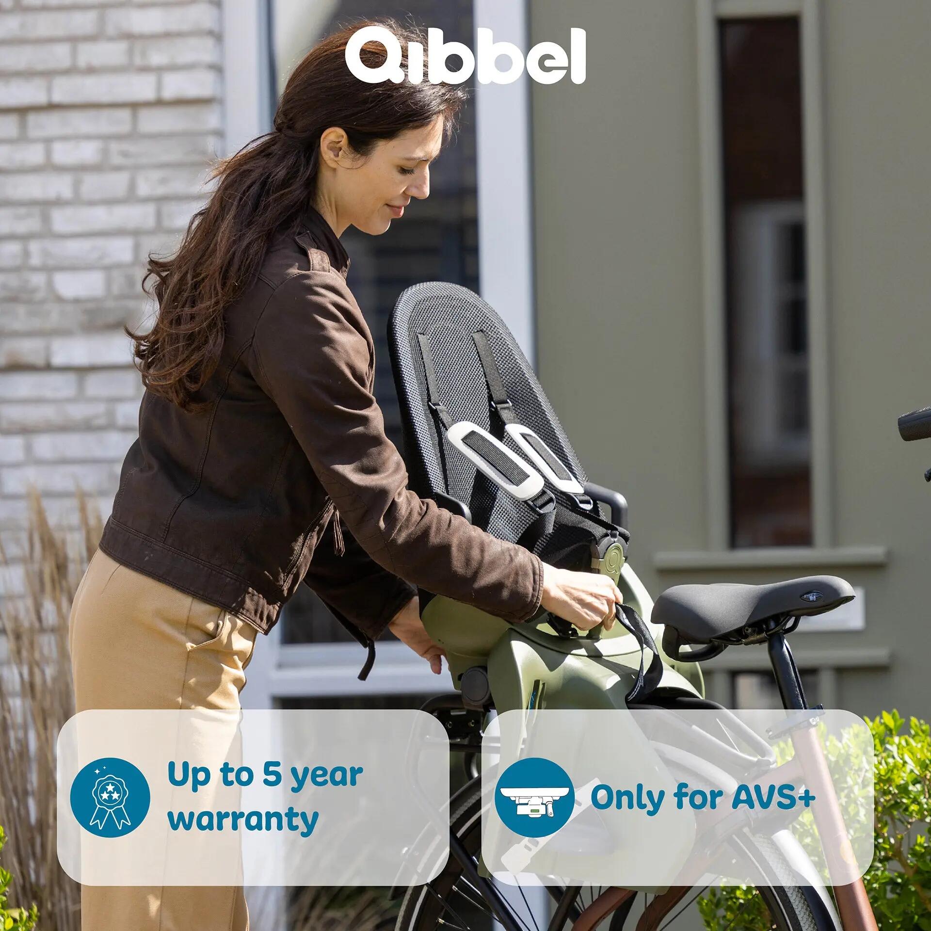 Siège enfant arrière vélo Qibbel Air AVS+ porte-bagages 5/6