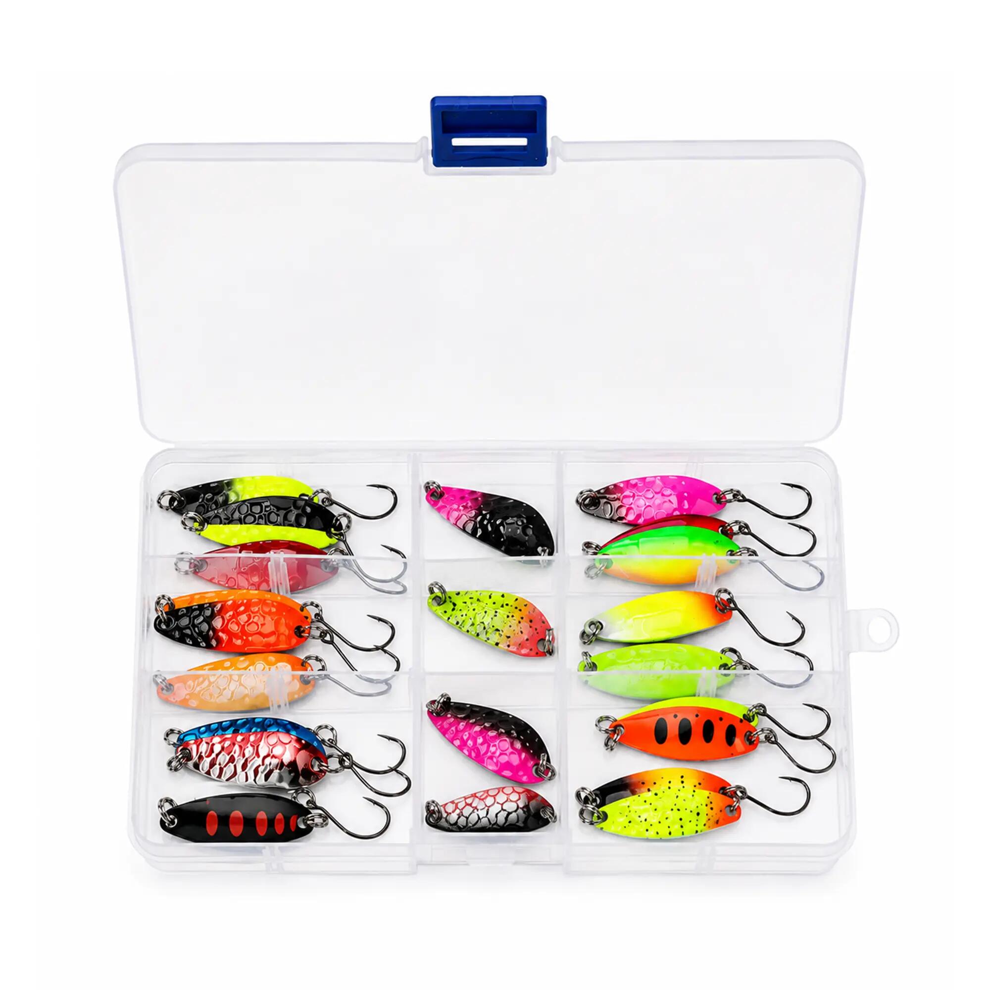 Fish-Xpro Troutlook Forellepel Set - 21 Stuks - 3 g - Enkele Haak - Tacklebox 2/5