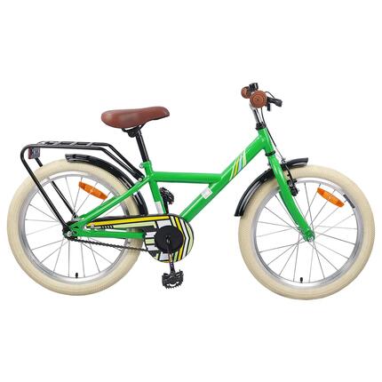 Vélo enfant 24 pouces VidaXL acier vert à freins avant/arrière