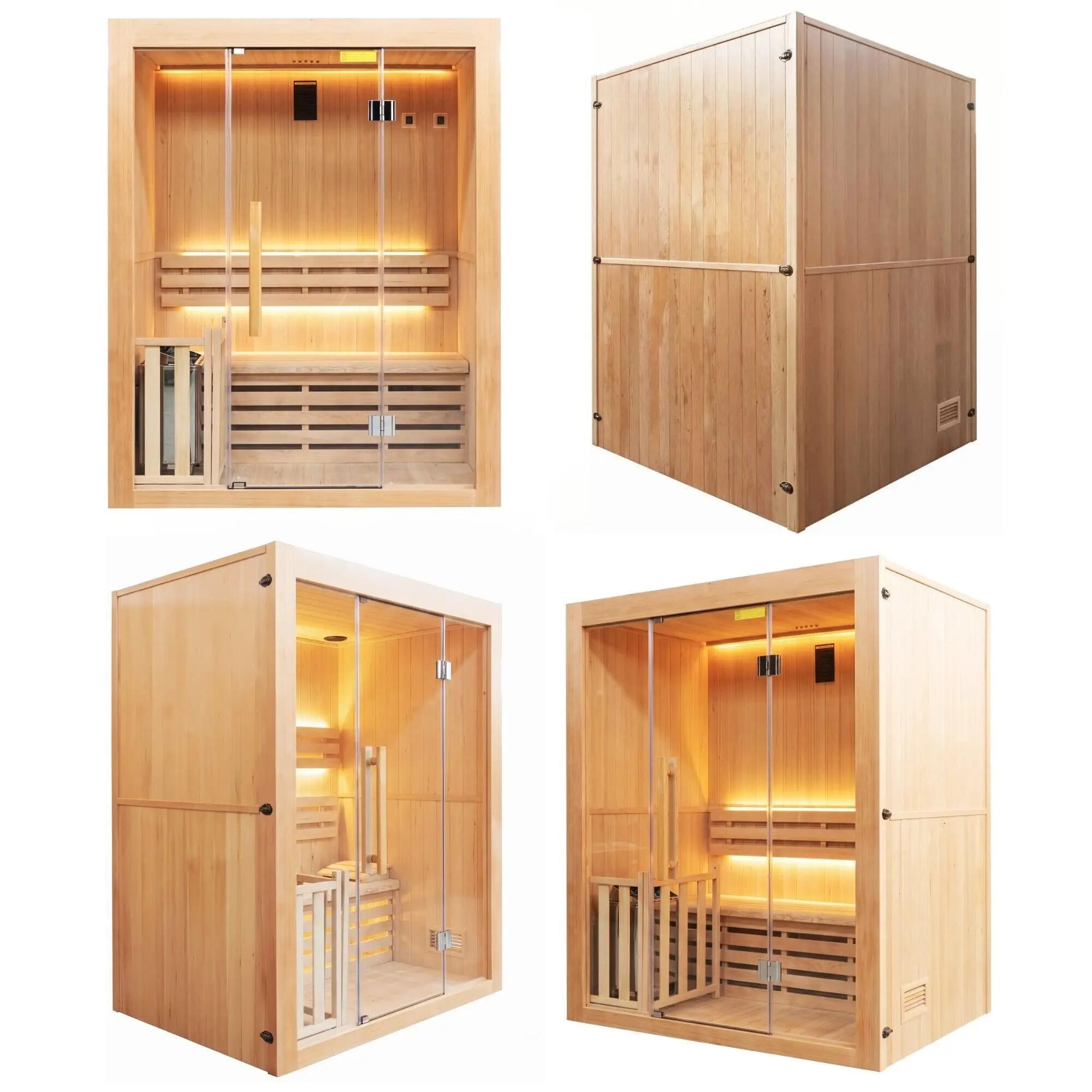 Sauna finlandesa interior Panorama 3 plazas 3500W 8/8