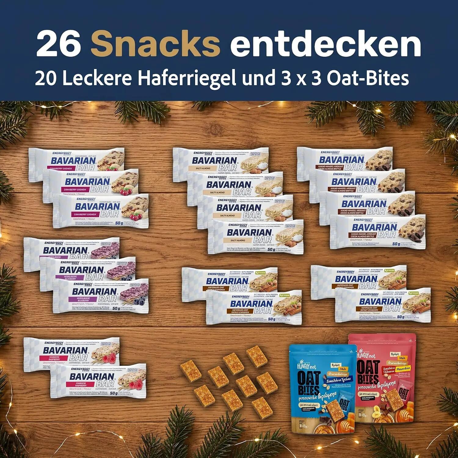 Haferriegel Adventskalender 2026 – 26x Oat Bars & Bites 2/6