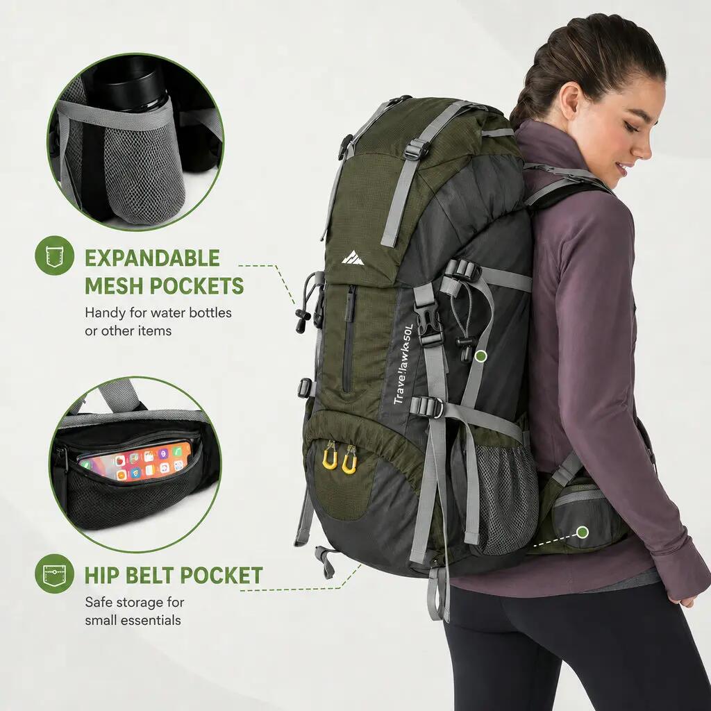 Sac à dos 50 litres - Vert 4/6