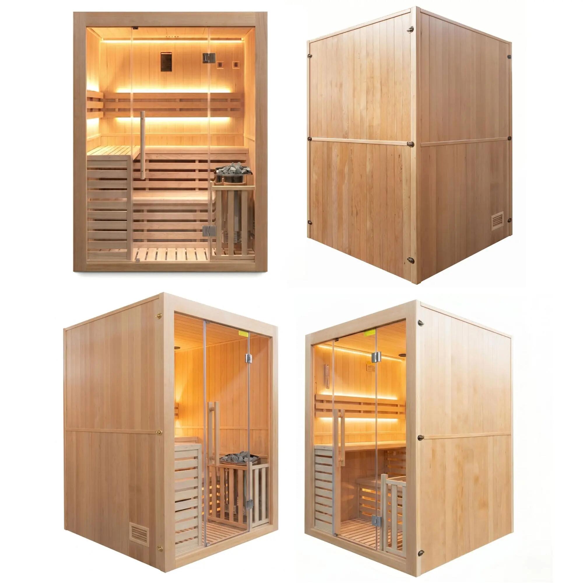 Sauna finlandesa interior Panorama 4 plazas 4500W 8/8
