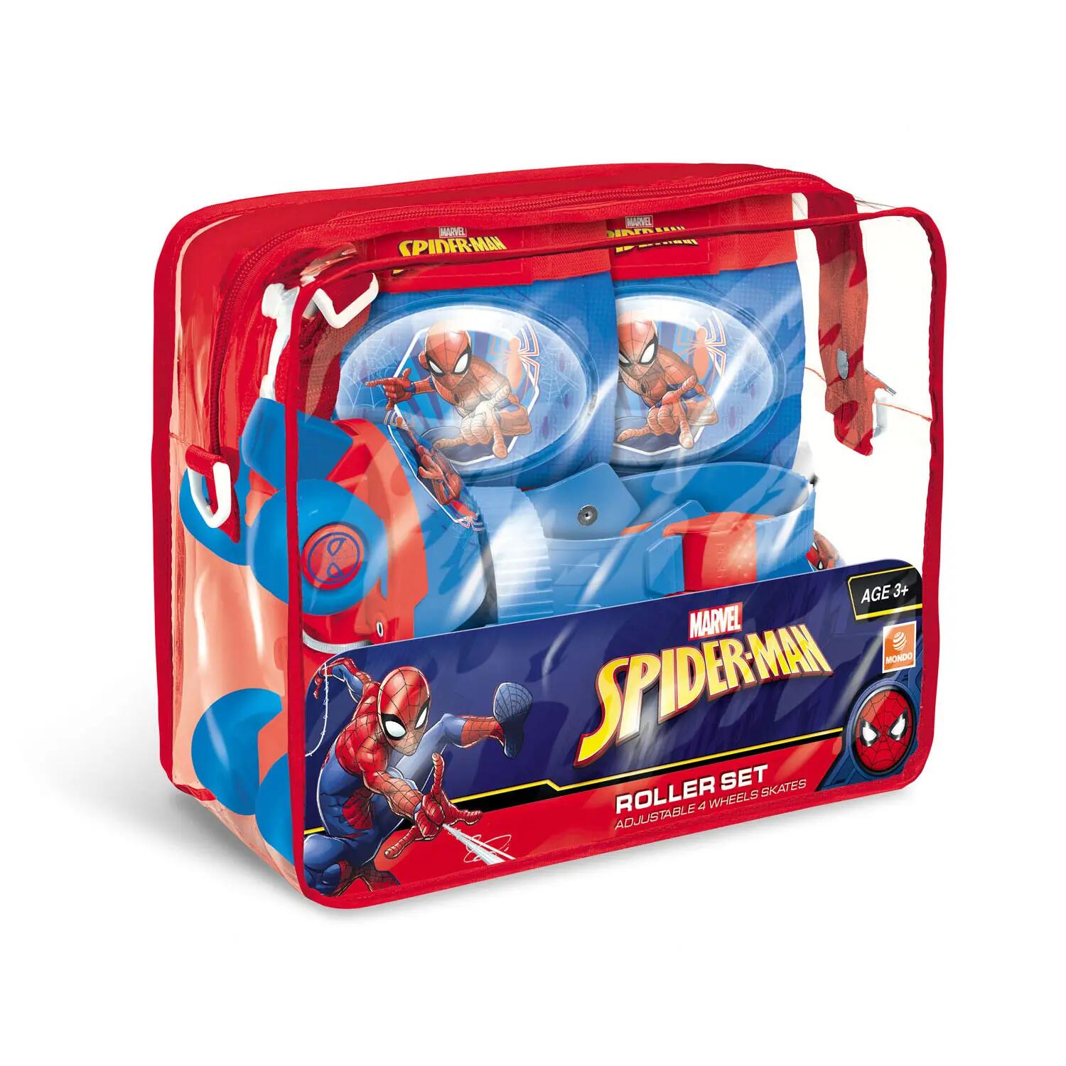 Patins à roulettes Mondo Spiderman réglables avec protections 3/4