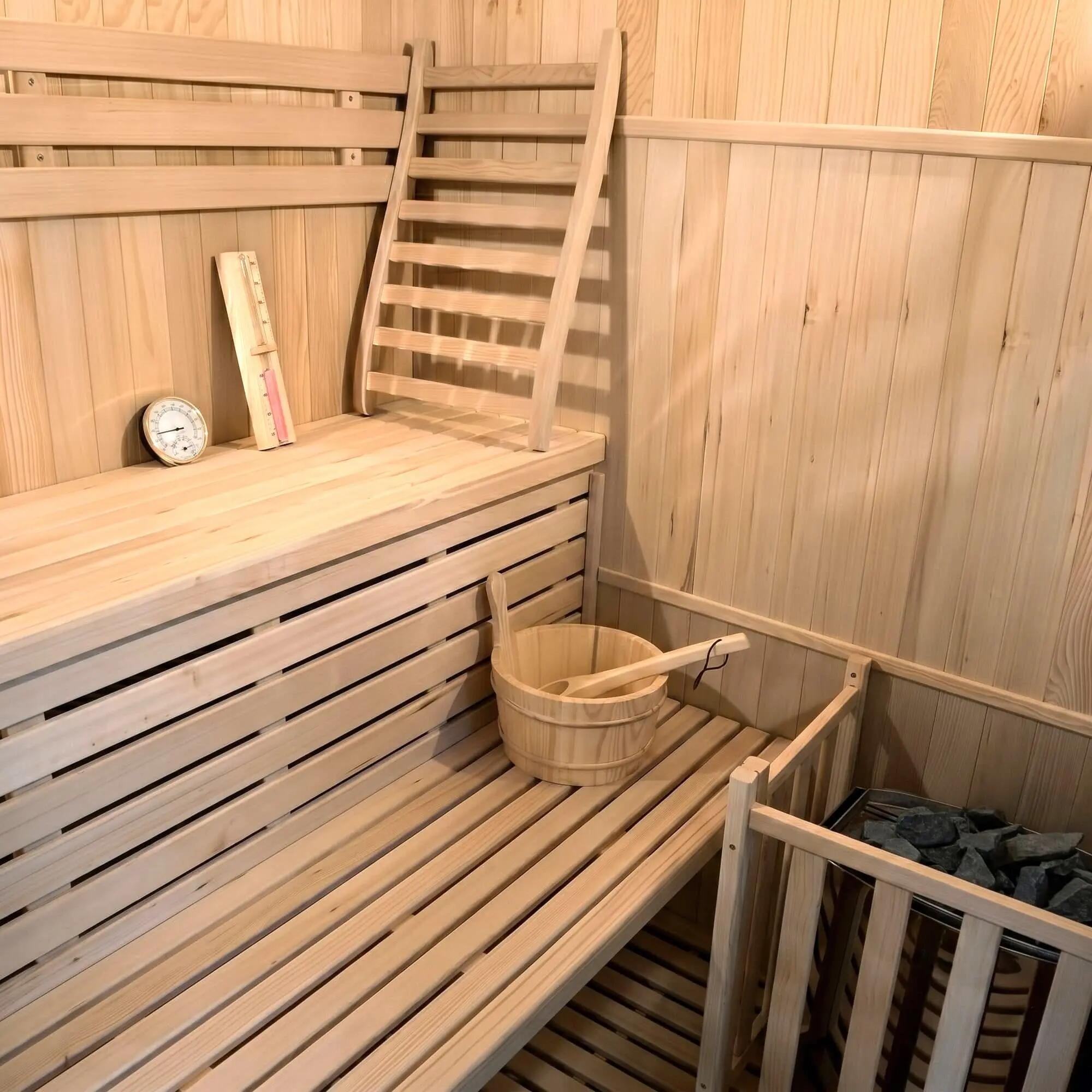 Sauna finlandesa interior Panorama 4 plazas 4500W 4/8