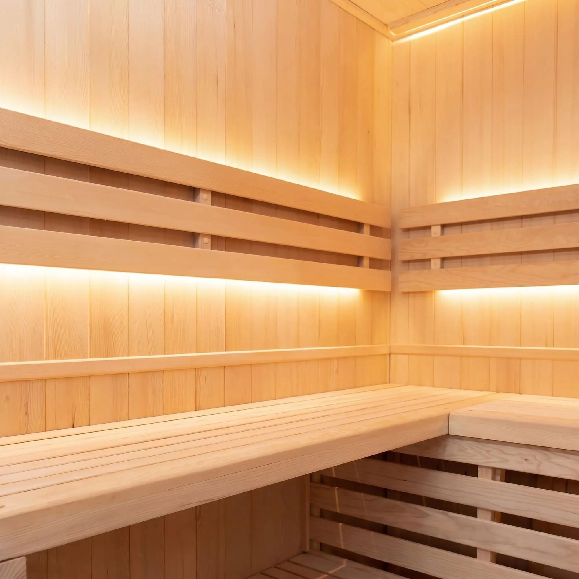 Sauna finlandesa interior Panorama 4 plazas 4500W 2/8