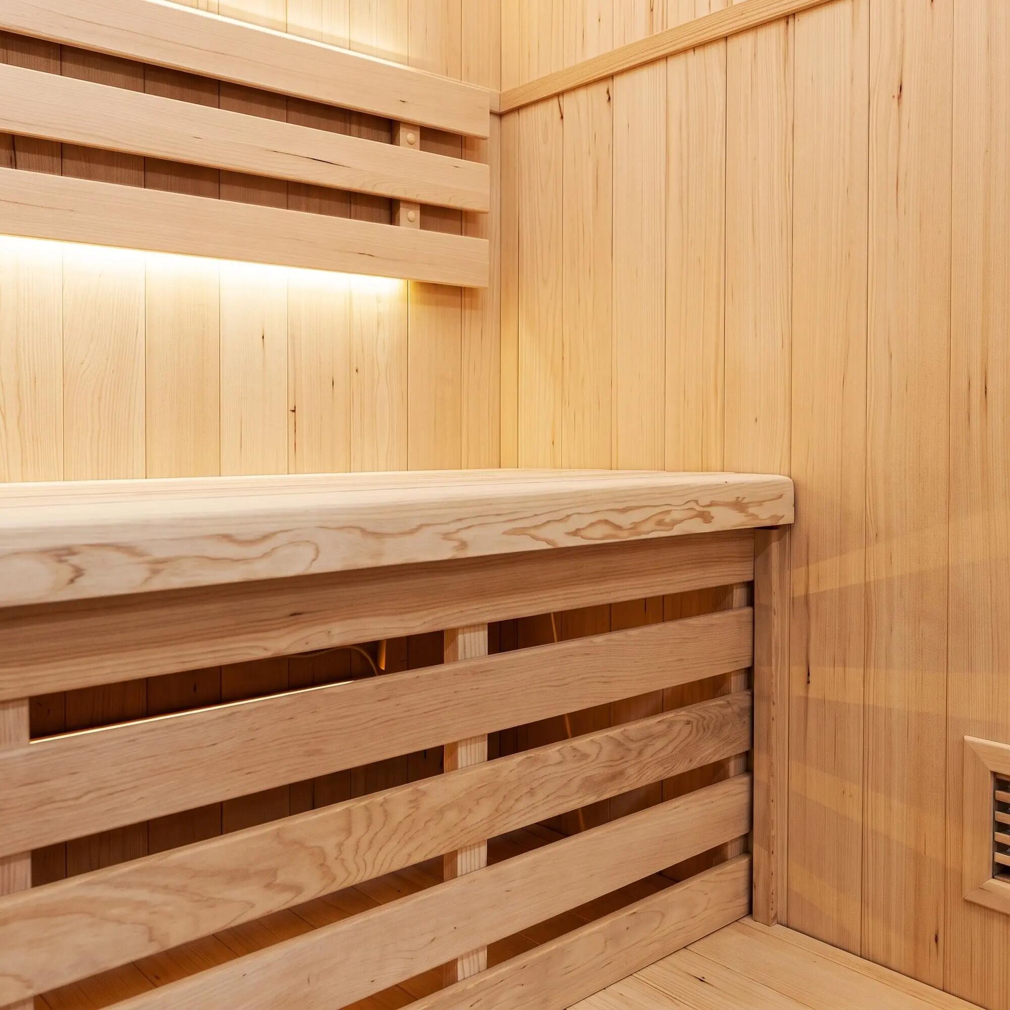 Sauna finlandesa interior Panorama 3 plazas 3500W 2/8