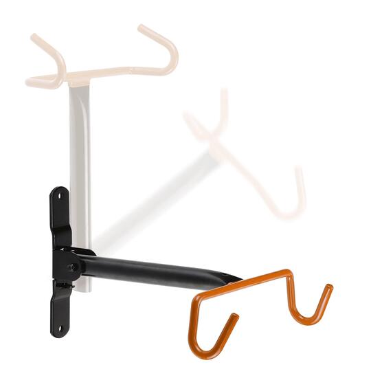 Support vélo mural rabattable Cordo métal noir avec base articulée