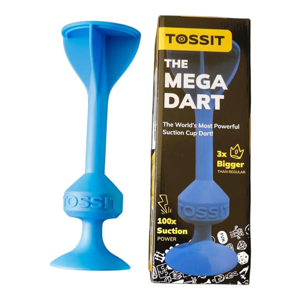 Darts Riesen-Saugnapf-Dartpfeil 100x Haftkraft Silikon Mega Dart blau 2/3