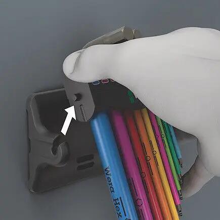 Kit de 9 Clés Allen Wera Coudées avec Support 4/5