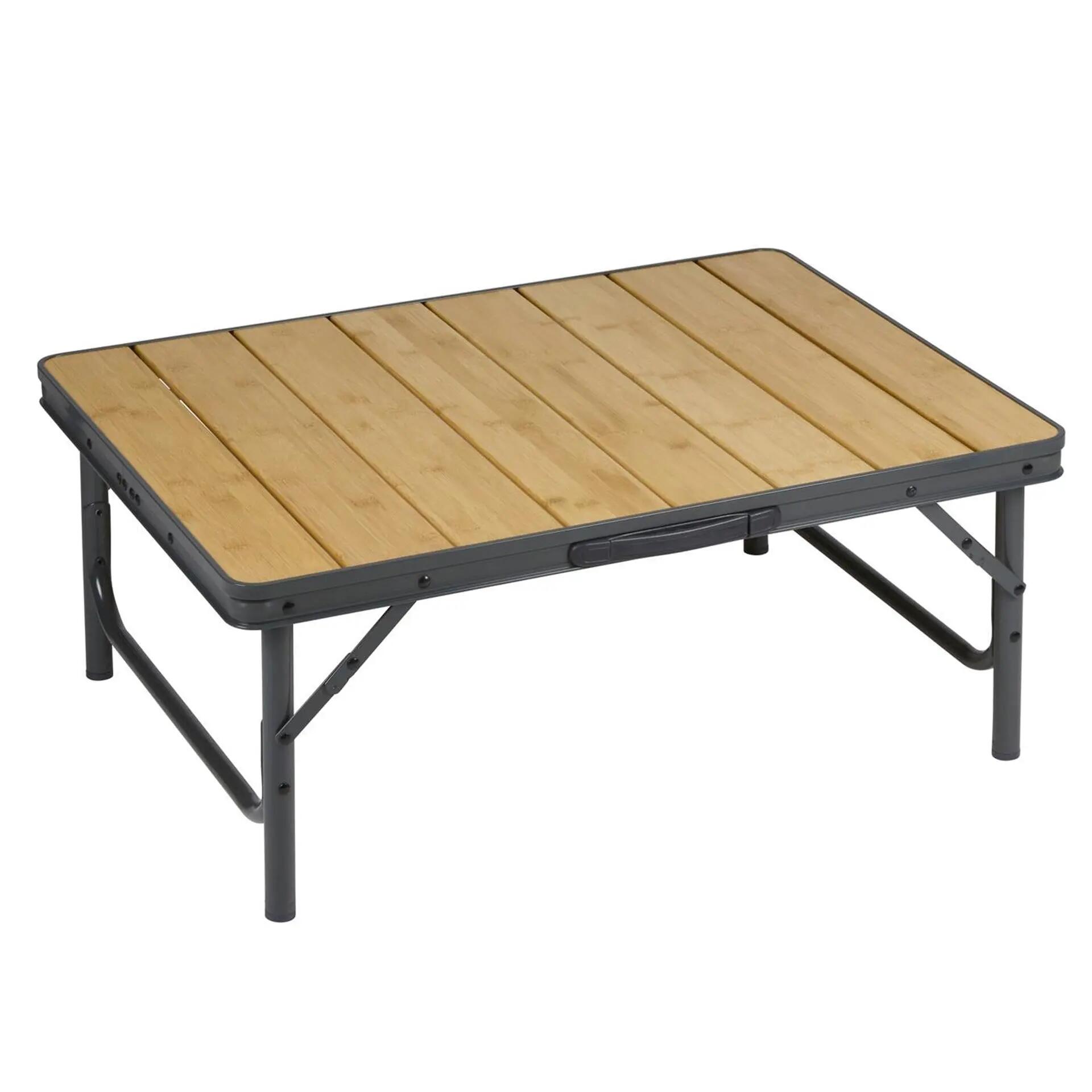Table de camping Camp Active pliable hauteur réglable bambou alu 2/5