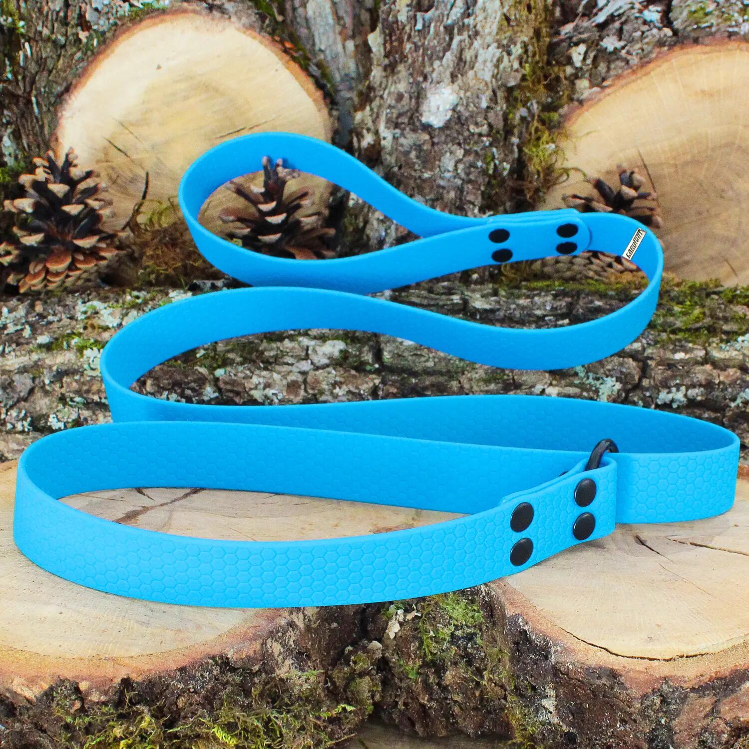 LAISSE CHIEN CANIHUNT MADE IN FRANCE HEXA 120CM LASSO BLEU 2/3