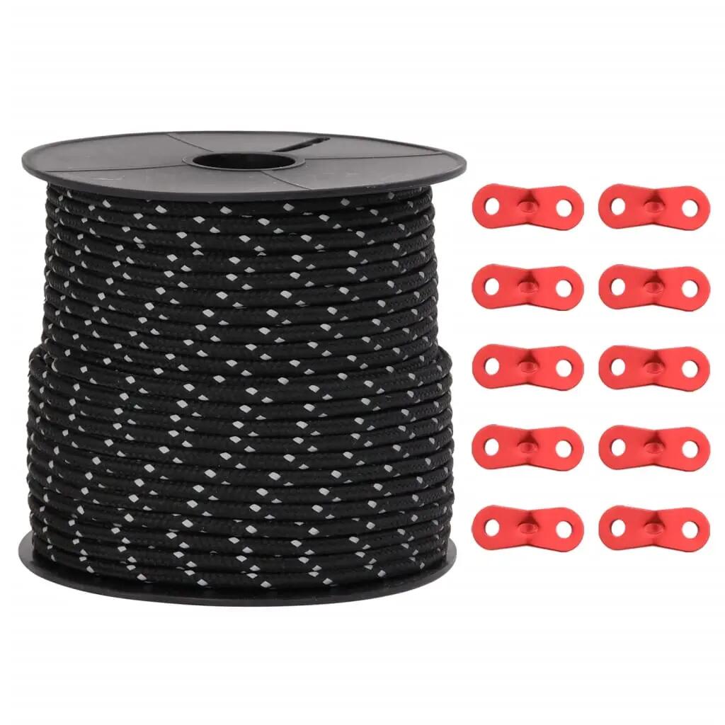 VidaXL corde de haubanage 50 m x 4 mm réfléchissante. 2/3