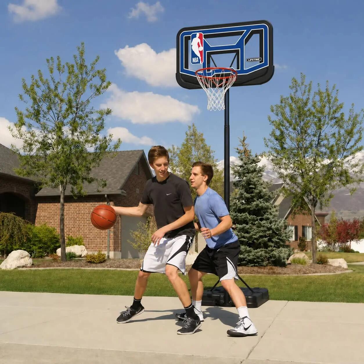 Panier de basket sur pied Lifetime NBA Streamline Fusion - planche transparente 9/10