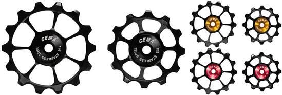 CEMA Schaltwerkröllchen Vollkeramik für Shimano 12-fach, schwarz