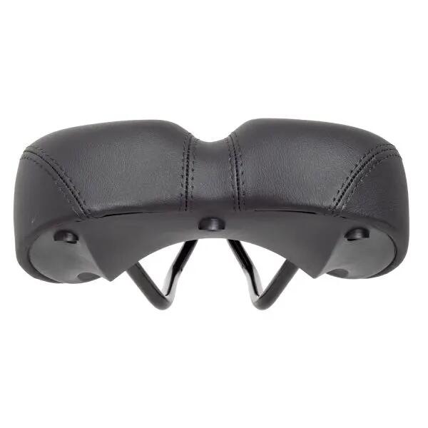 Selle vélo M-Wave Tour II cuir synthétique textile noir 3/3