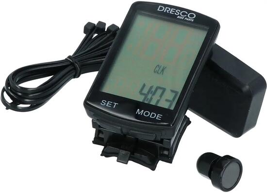 Ordinateur vélo sans fil DRESCO 19 fonctions écran LCD rétroéclairage
