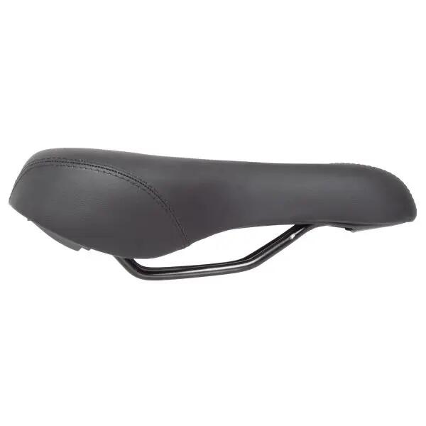 Selle vélo M-Wave Tour II cuir synthétique textile noir 2/3