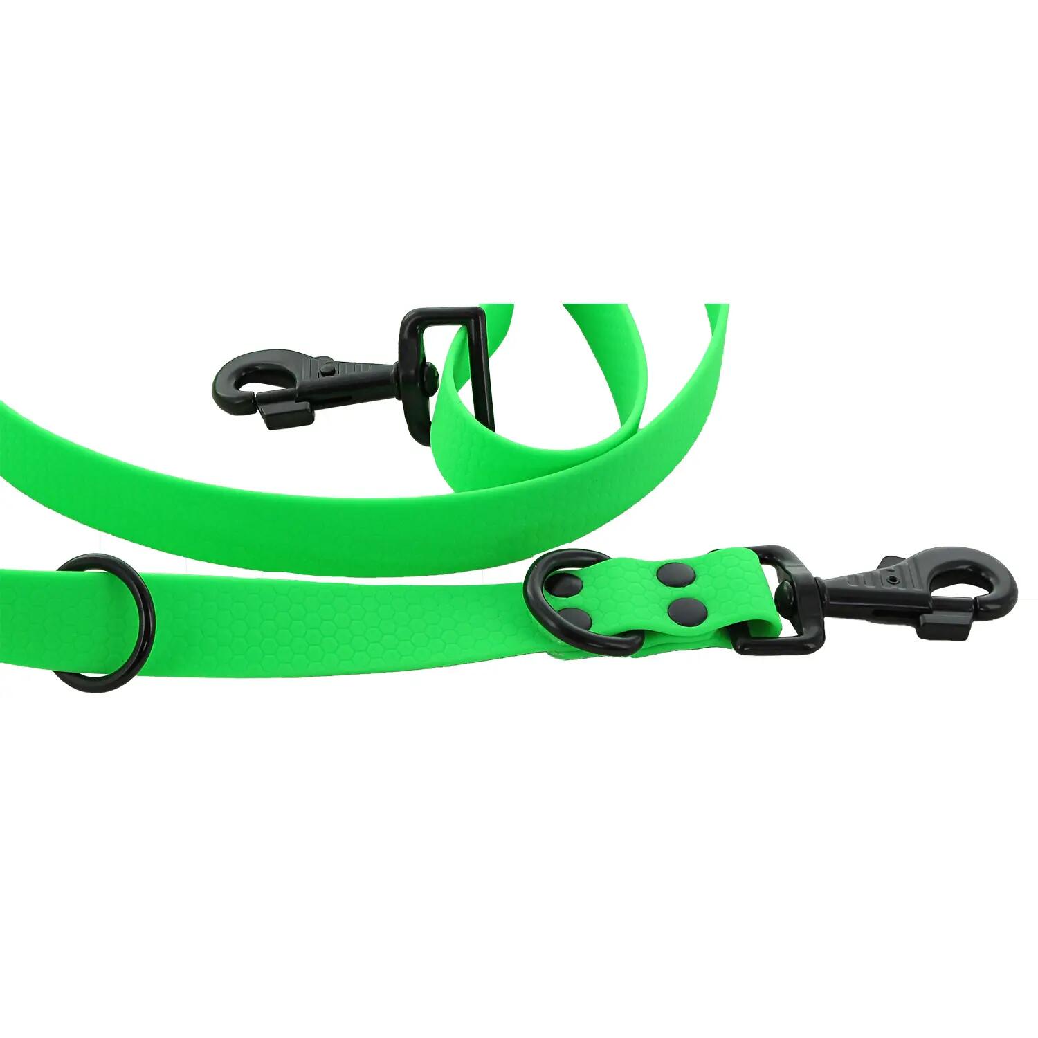 CANIHUNT-RIEM, GEMAAKT IN FRANKRIJK, HEXA 150 CM, MULTIFUNCTIONEEL, GROEN 2/6