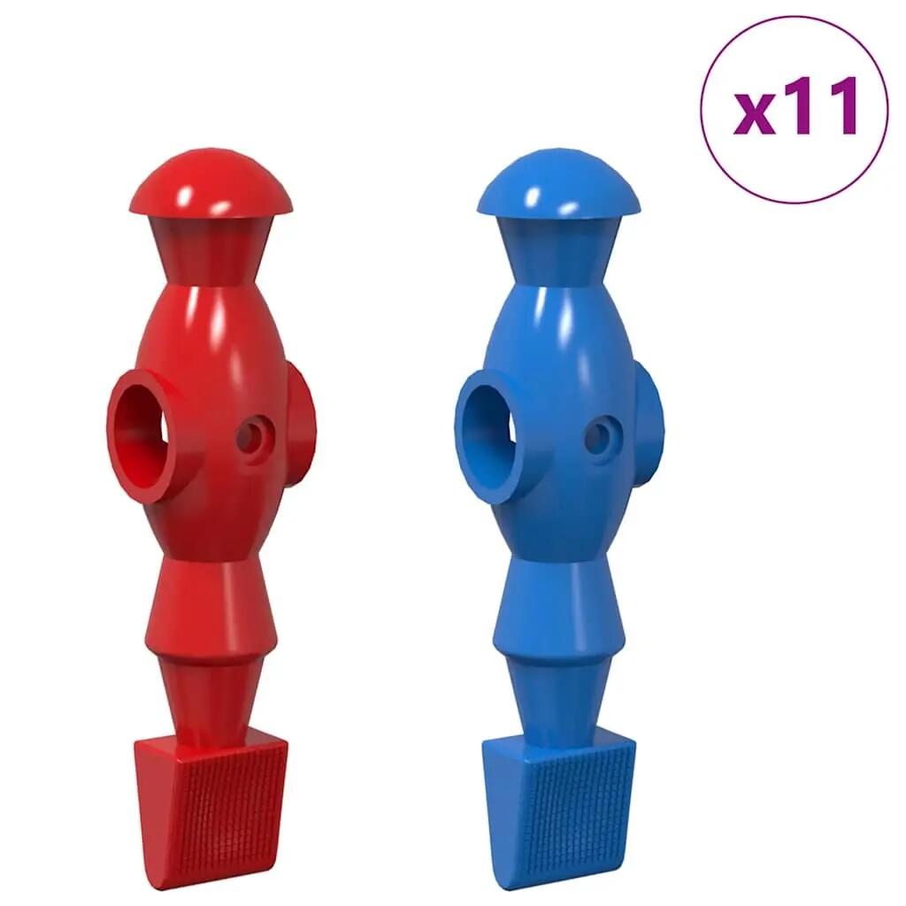 Pions de baby-foot VidaXL set de 22 en PP bleu et rouge 3/4