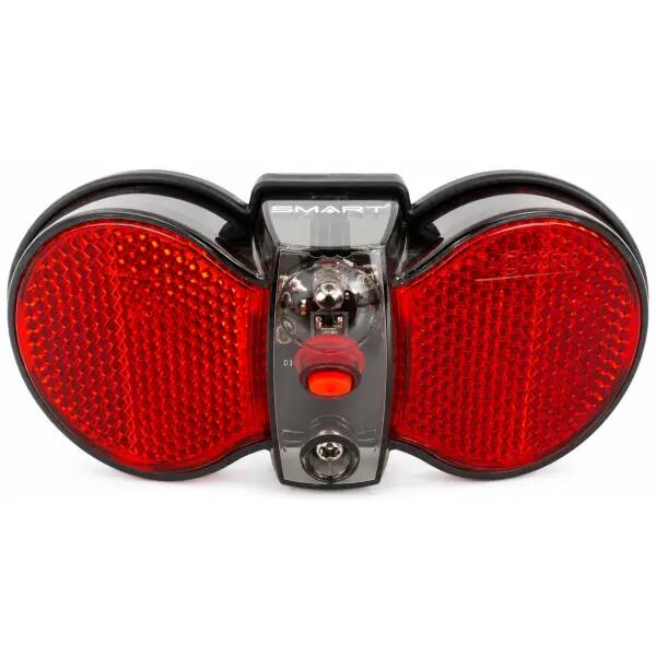 Feu arrière vélo à piles SMART LED porte-bagages avec réflecteur 2/4