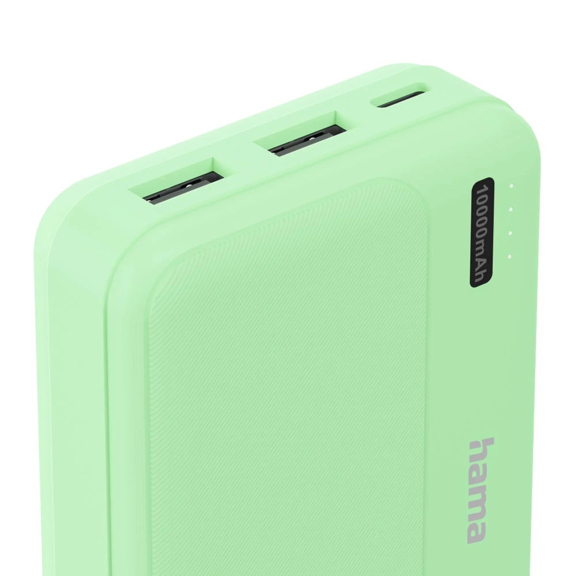 HAMA Power Pack Pocket 10, 10000 mAh, USB-A, Grün 3/5