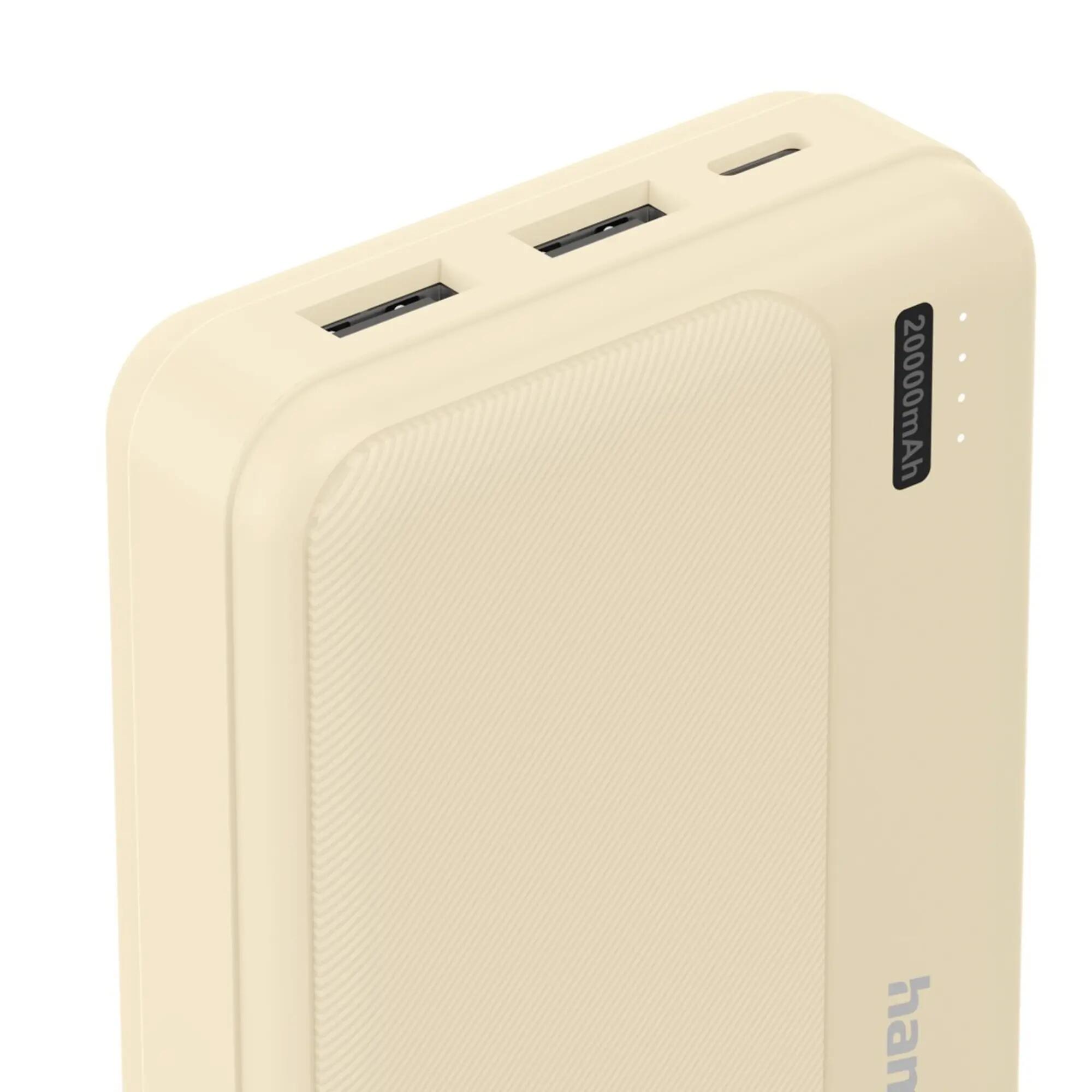 HAMA Power Pack Pocket 20, 20000 mAh, USB-A, Sand 3/5