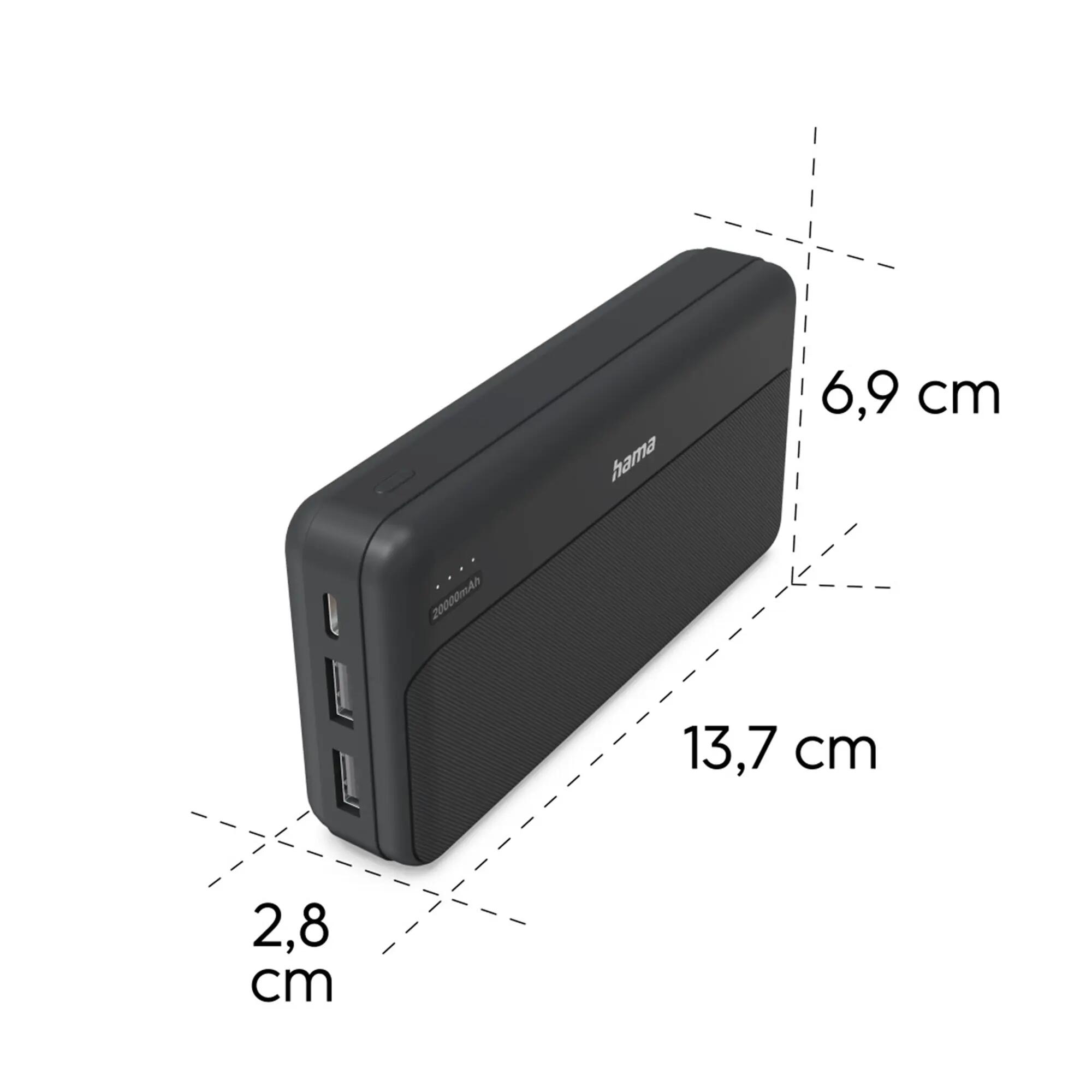 HAMA Power Pack Pocket 20, 20000 mAh, USB-A, Grau 5/5