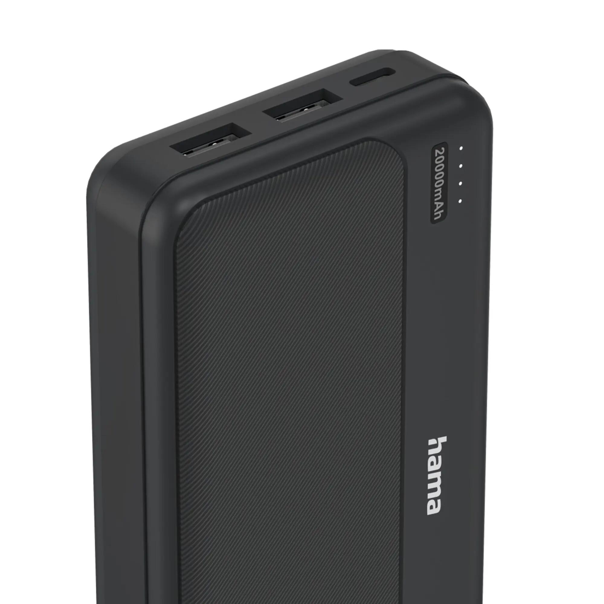 HAMA Power Pack Pocket 20, 20000 mAh, USB-A, Grau 3/5