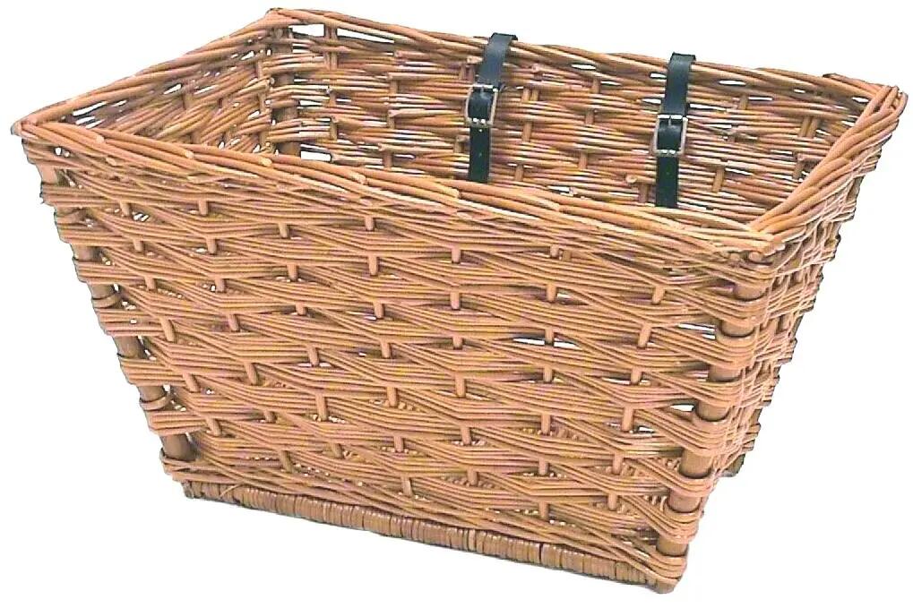 Panier vélo en osier Basil Darwin à sangles cuir 2/2
