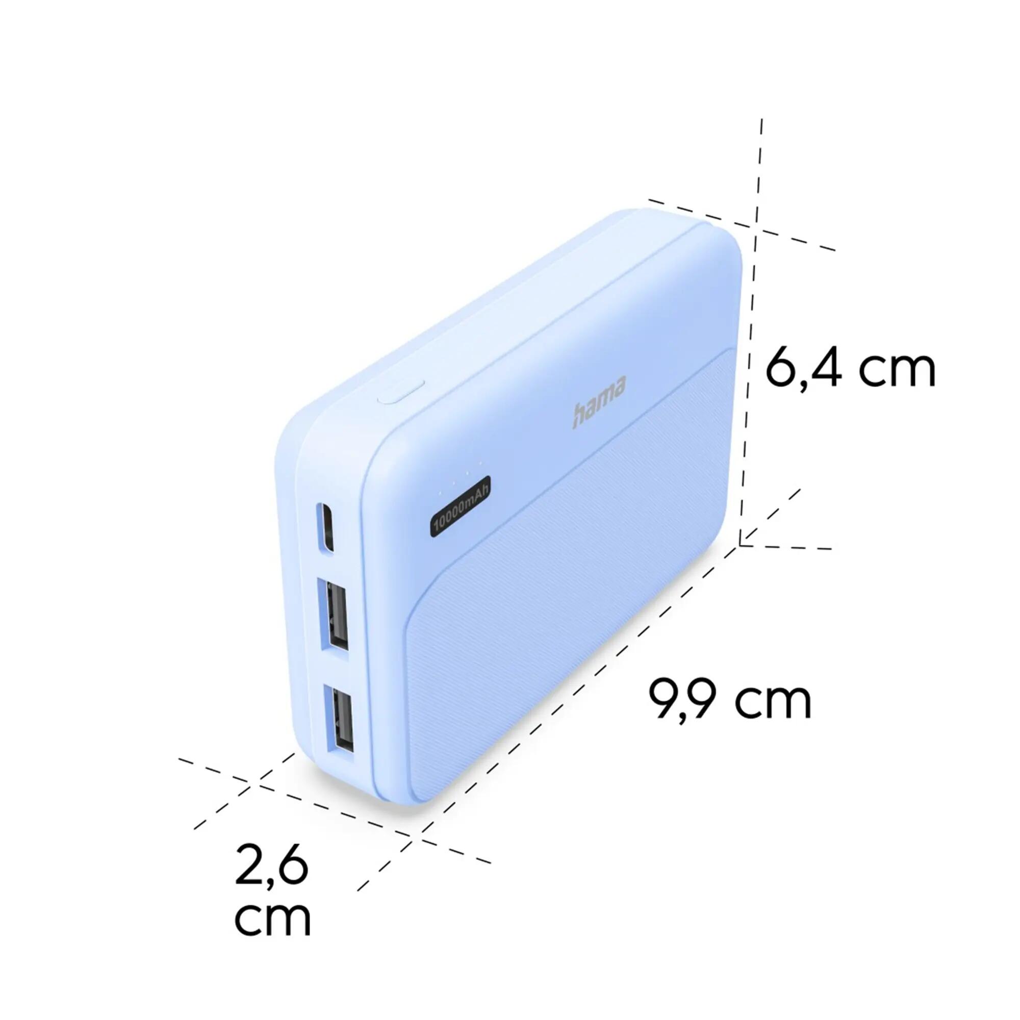 HAMA Power Pack Pocket 10, 10000 mAh, USB-A, Blau 5/5