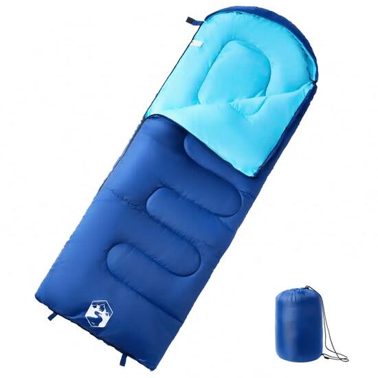 Sac de couchage rectangulaire 3-4 saisons VidaXL adulte bleu nuit
