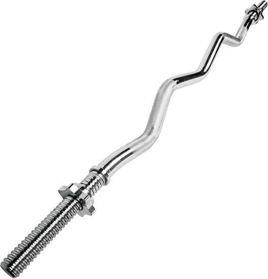 [Bilanciere Curl Cromato 120 cm] Antiscivolo con Ø25 mm con chiusura a vite