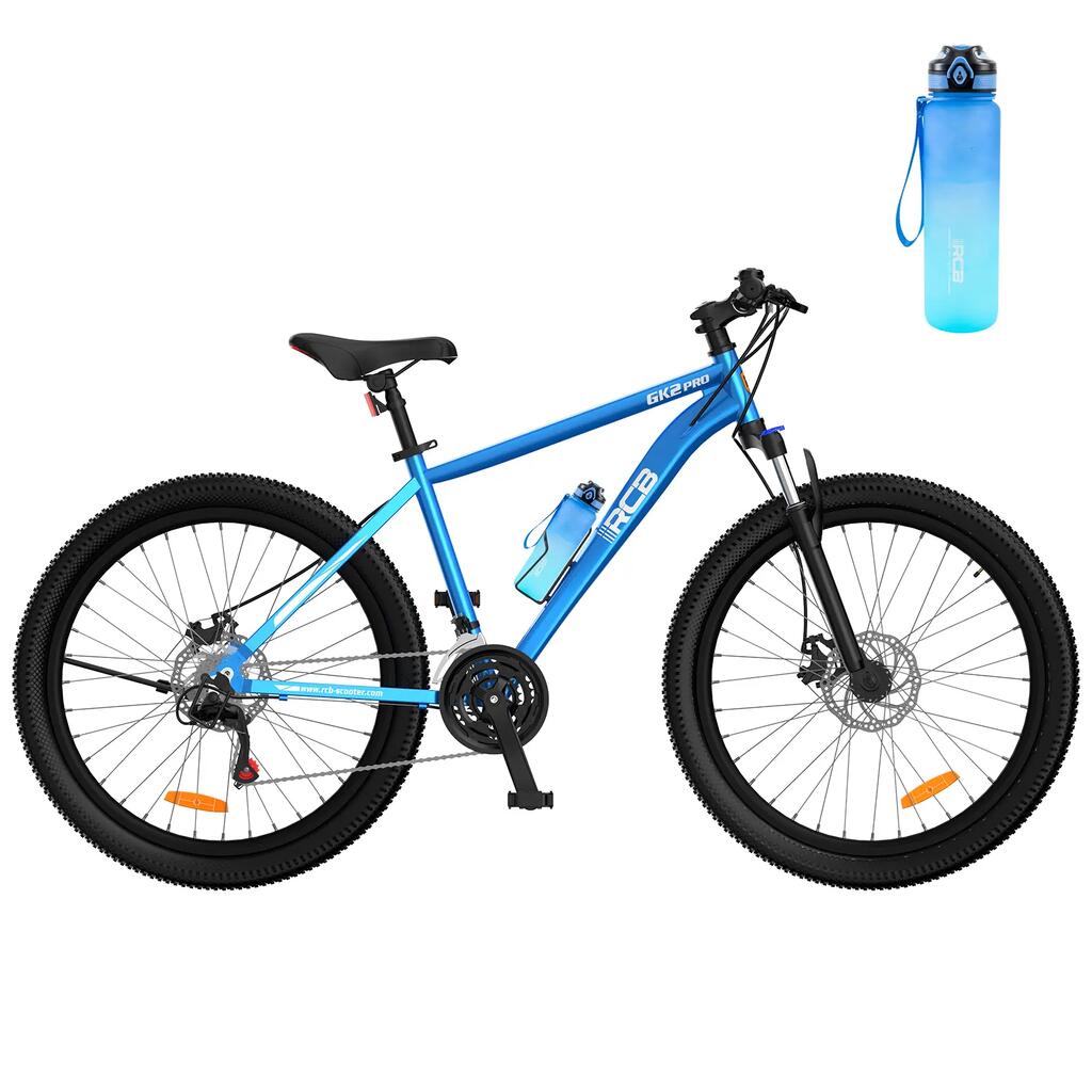 Horský bicykel GK2 PRO 27,5", hliník, 21 rýchlostí, kotúčové brzdy, s fľašou
