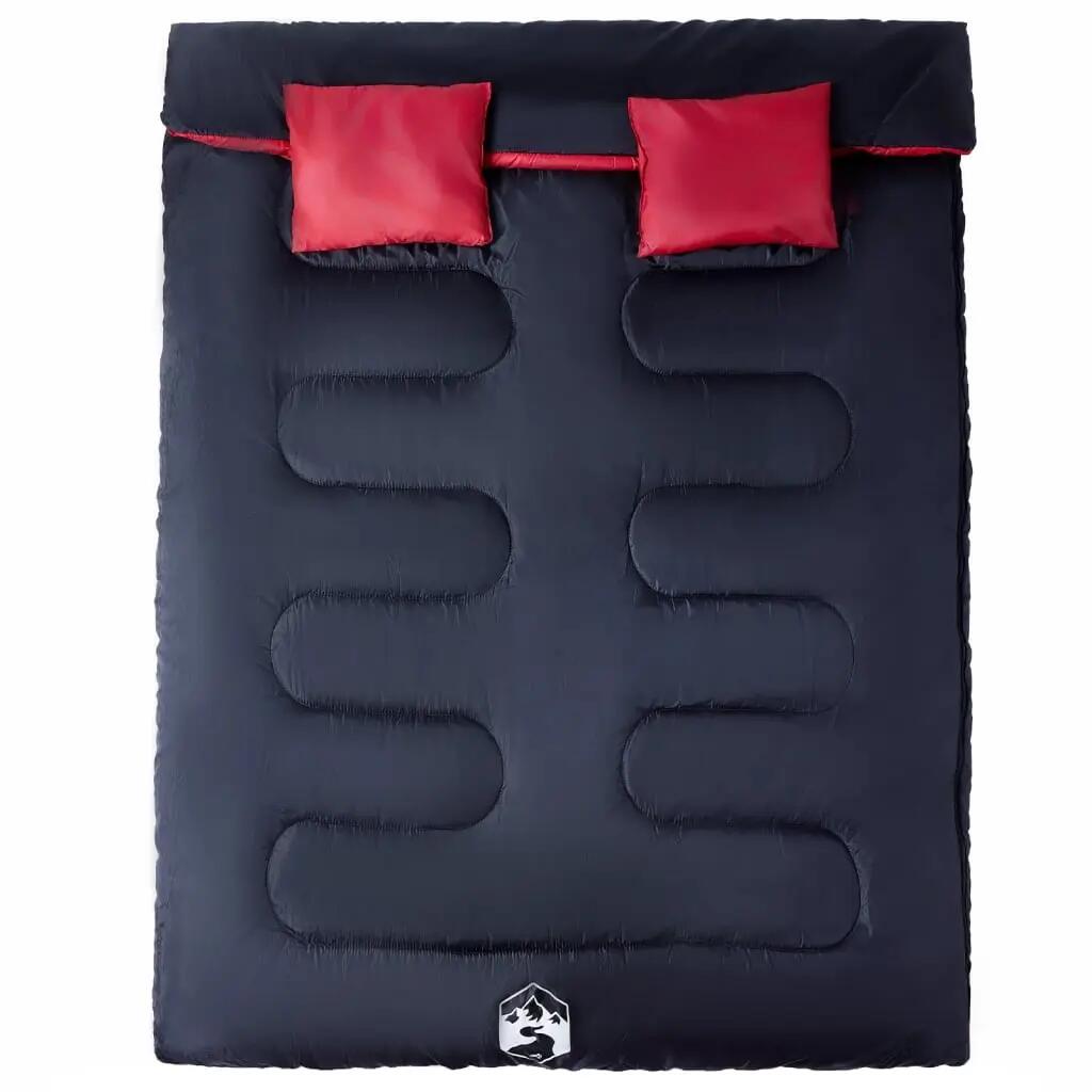 Sac de couchage double adulte VidaXL 2 oreillers imperméable 2/5