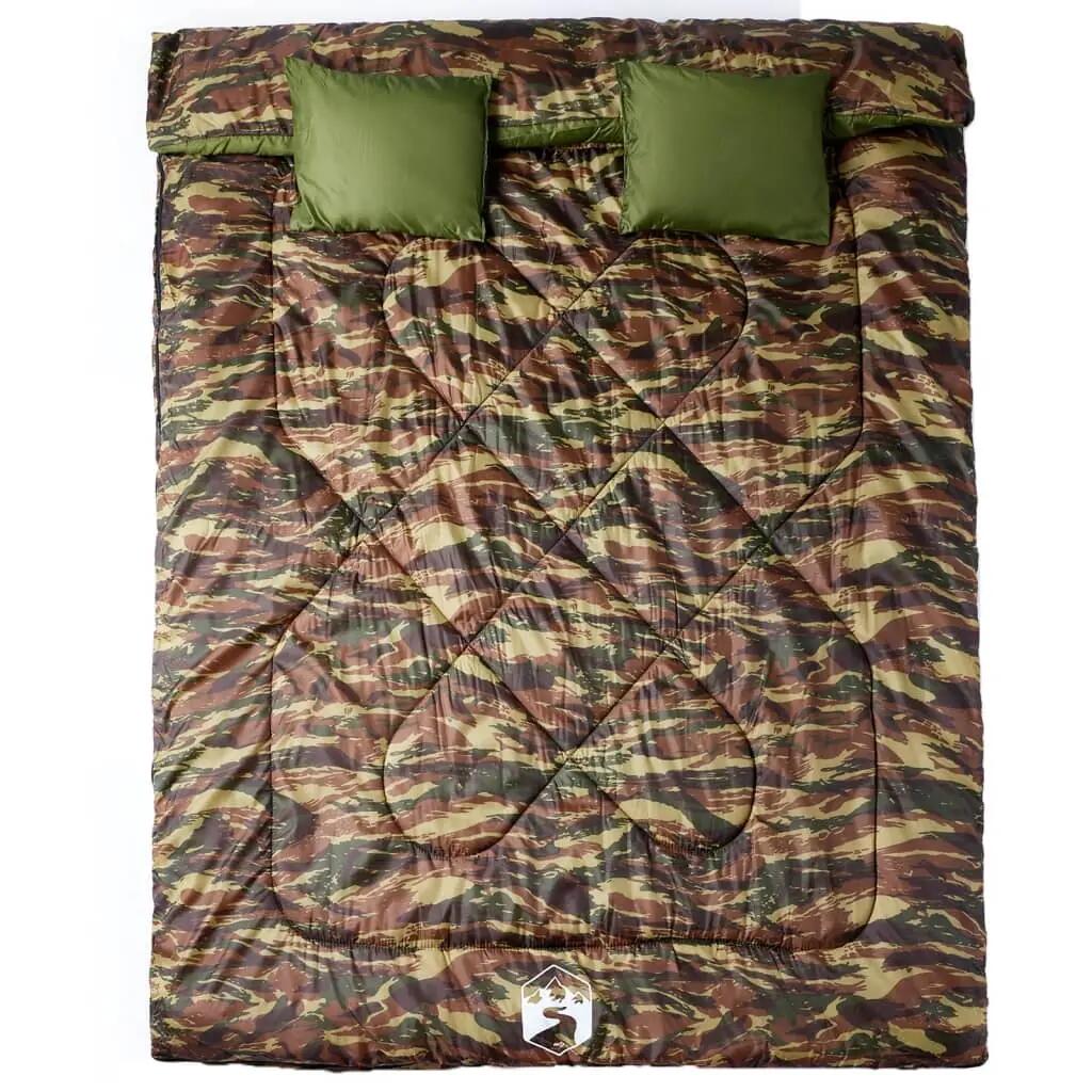 Sac de couchage double 2 personnes VidaXL 3-4 saisons 2/5