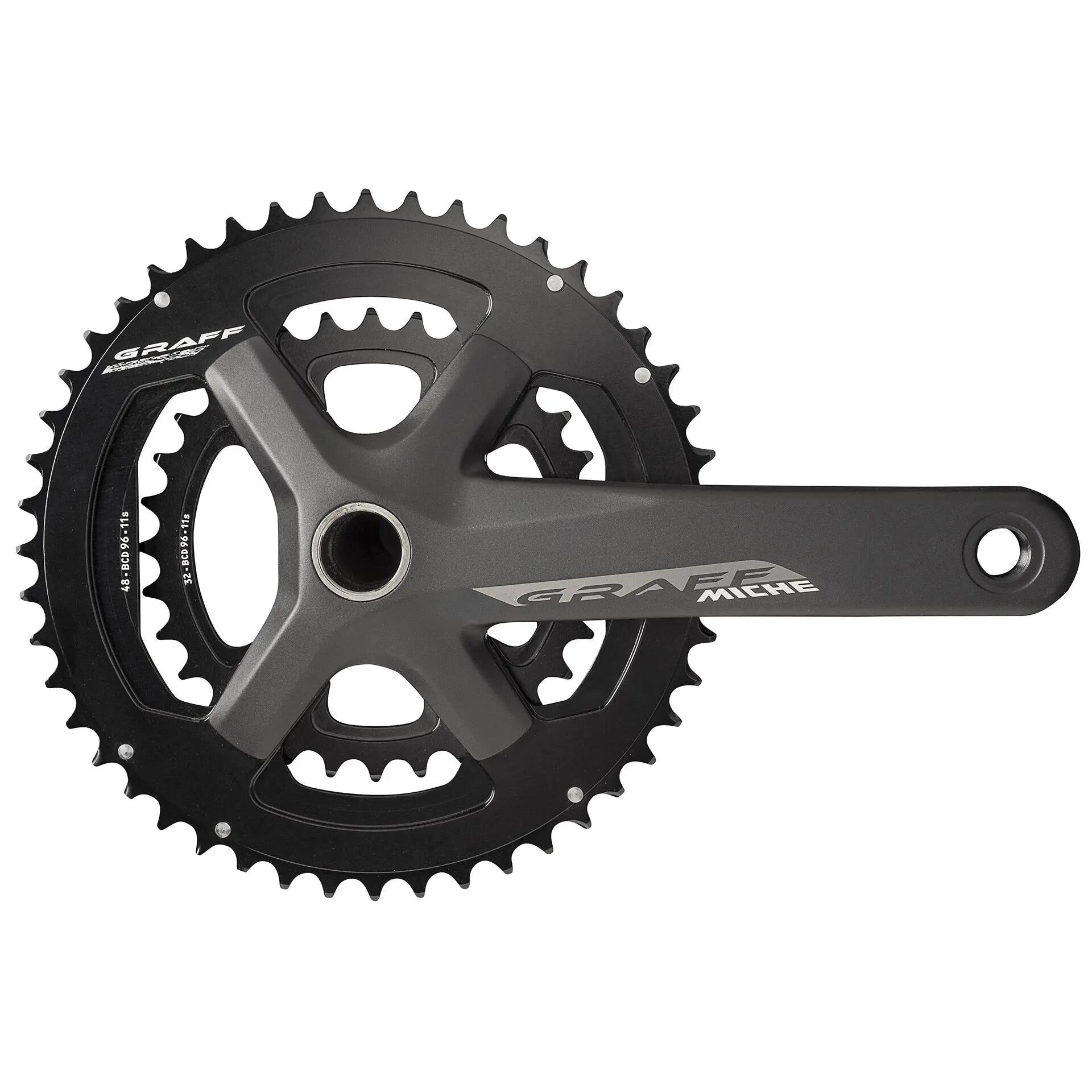 Juego de bielas Miche Graff 175 mm 32-48T 11 velocidades aluminio 2/2