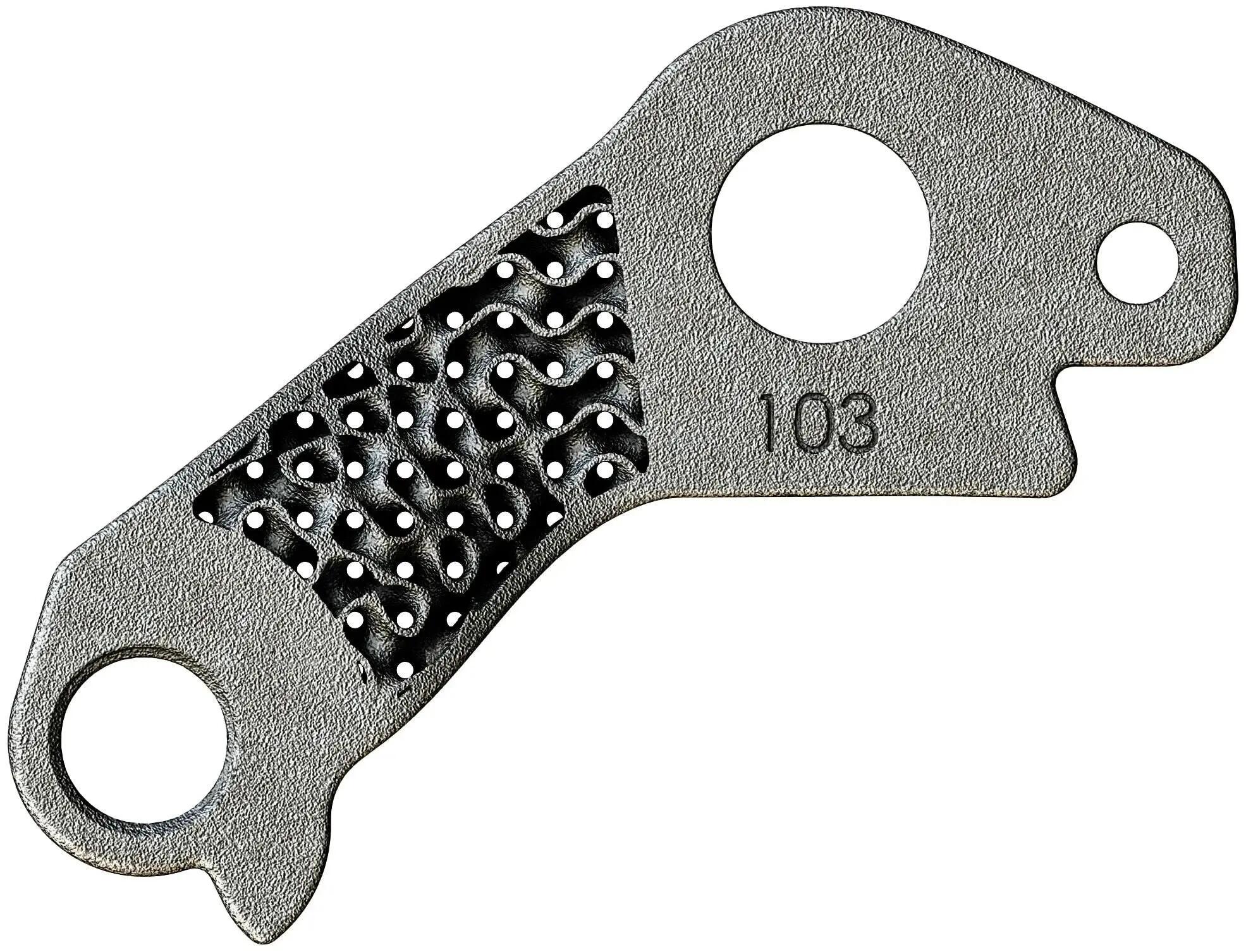 SILCA Factor 103 DM patte de dérailleur titane imprimée 3D Shimano 2/2